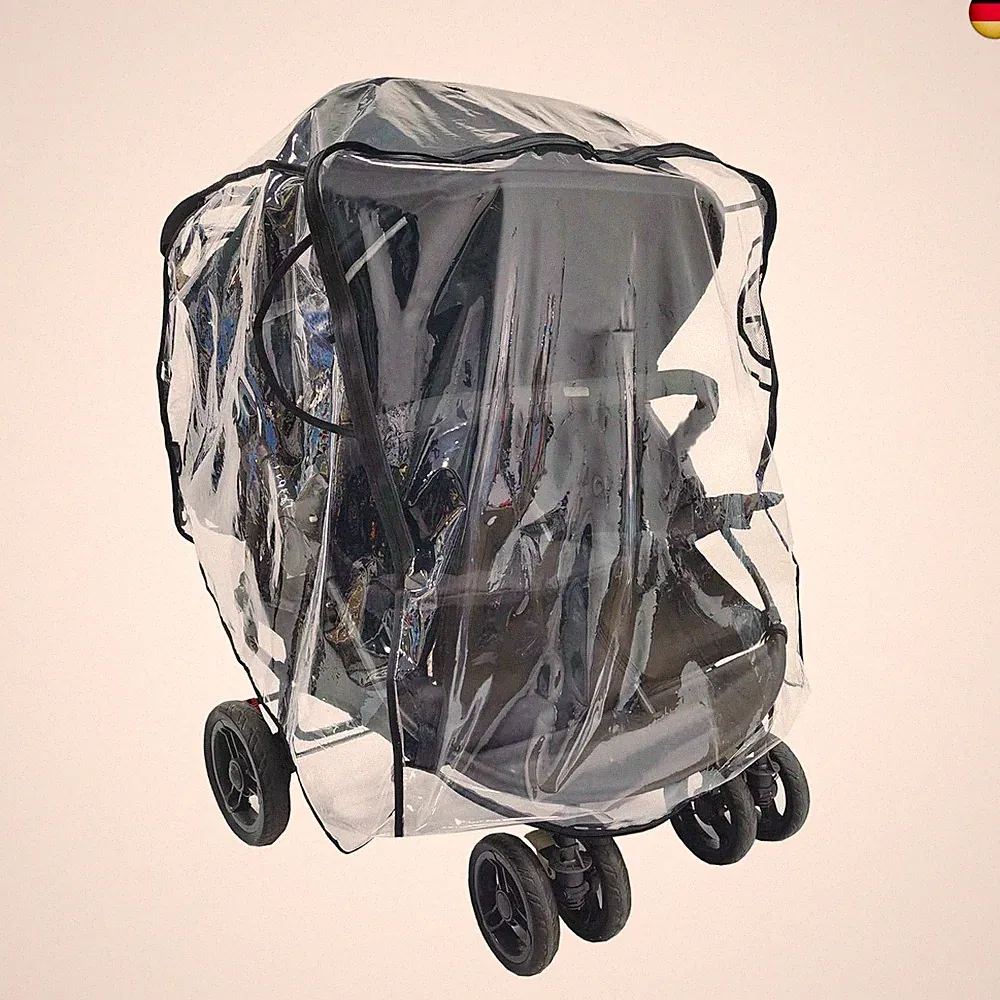 Universal Regenschutz für Doppelkinderwagen/Schutz vor Wasser und Wind
