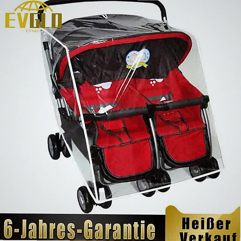 Universal Regenschutz für Zwillingwagen Geschwisterwagen Zwillinge Kinderwagen