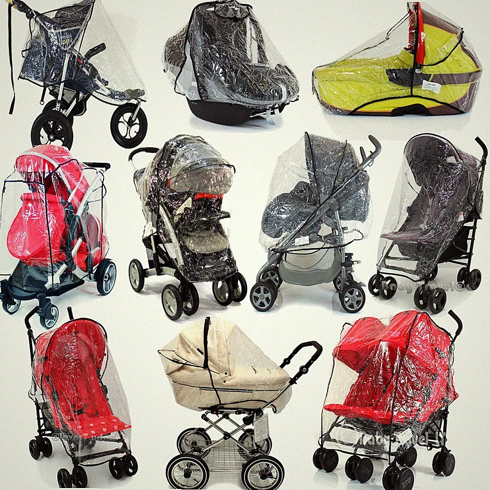 Universal Transparent Klar Kinderwagen Buggy Buggy Autositz Regenschutz VERSCHIEDENE