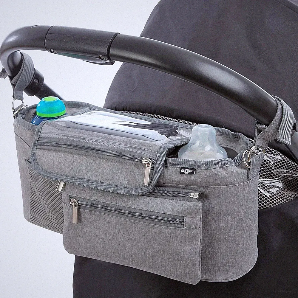 Universeller Kinderwagen Organizer / Buggy Aufbewahrungstasche mit Handytasche