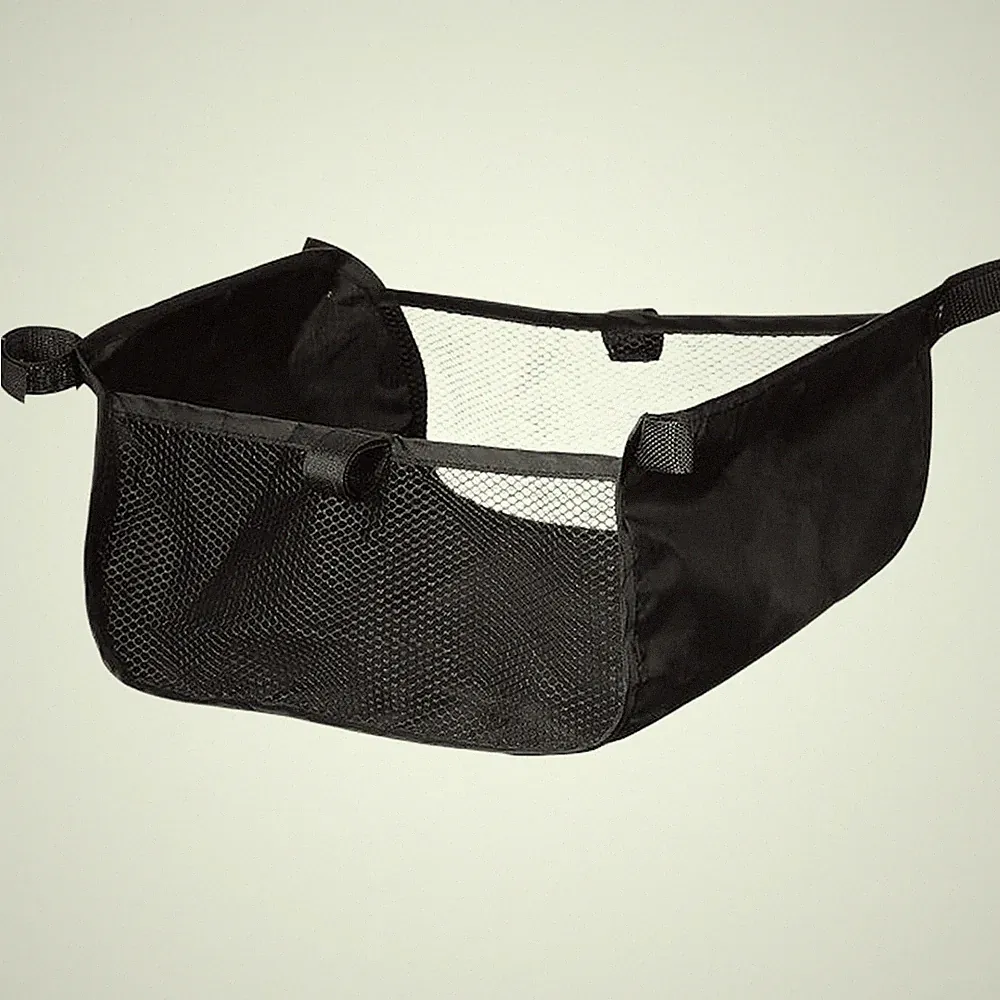 Untersitz Aufbewahrungskorb für Kinderwagen Netz Organizer Oxford Stoff Schwarz