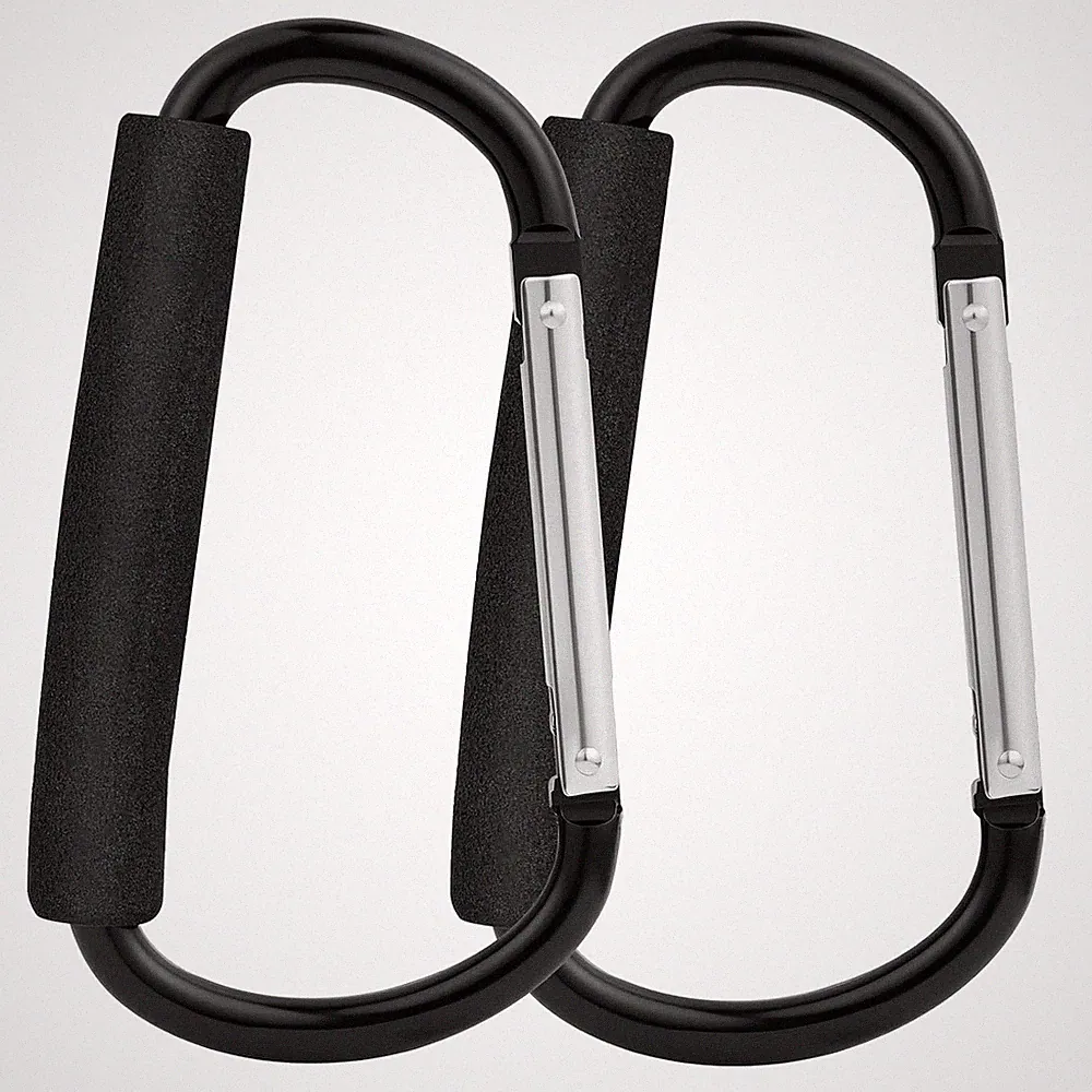 URAQT Kinderwagen Haken, 2 Stk Aluminium-Kinderwagenhaken, Karabiner-Ausrüstungs