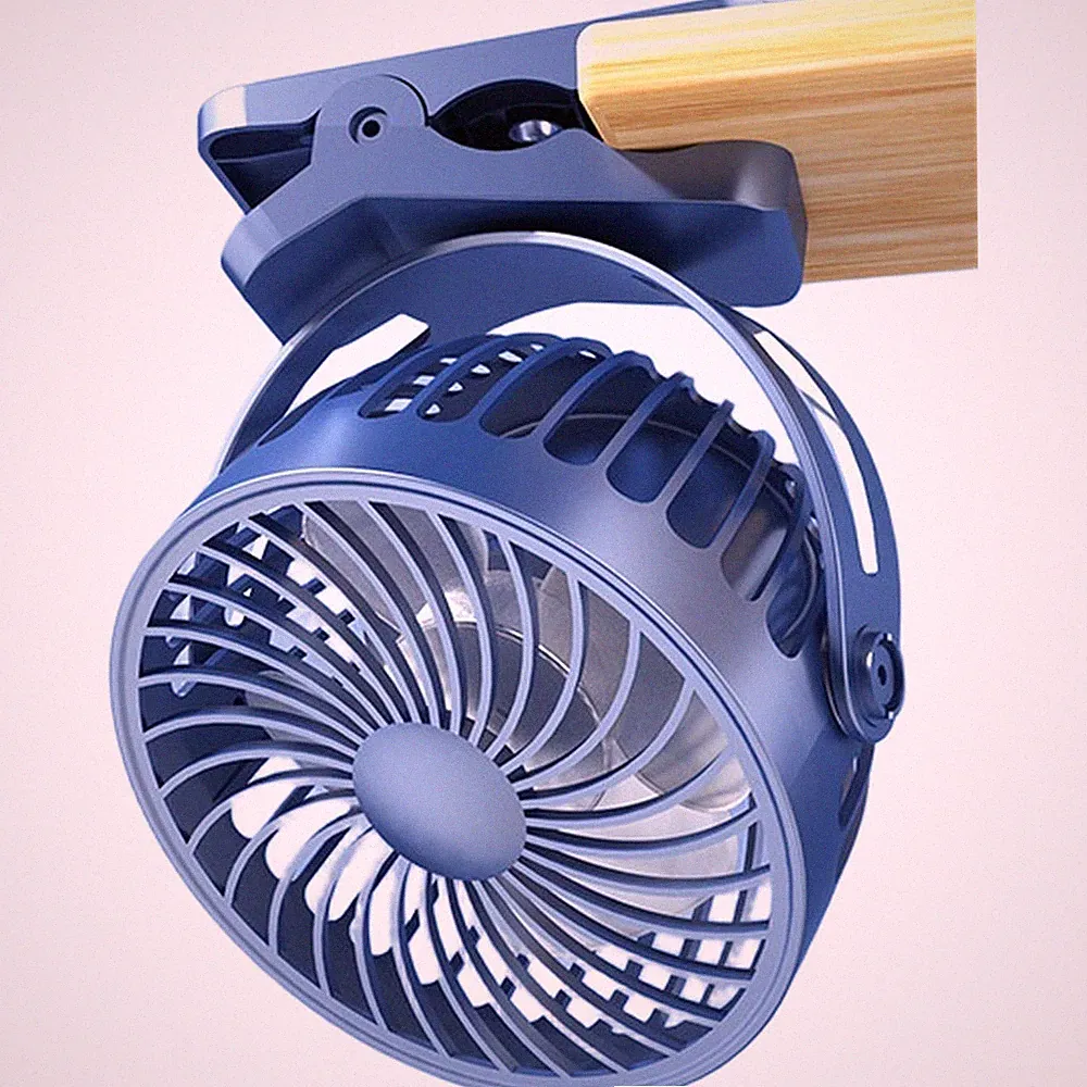 USB Wiederaufladbarer Clip Ventilator für Kinderwagen 3 Leise Ventilatoren 1200