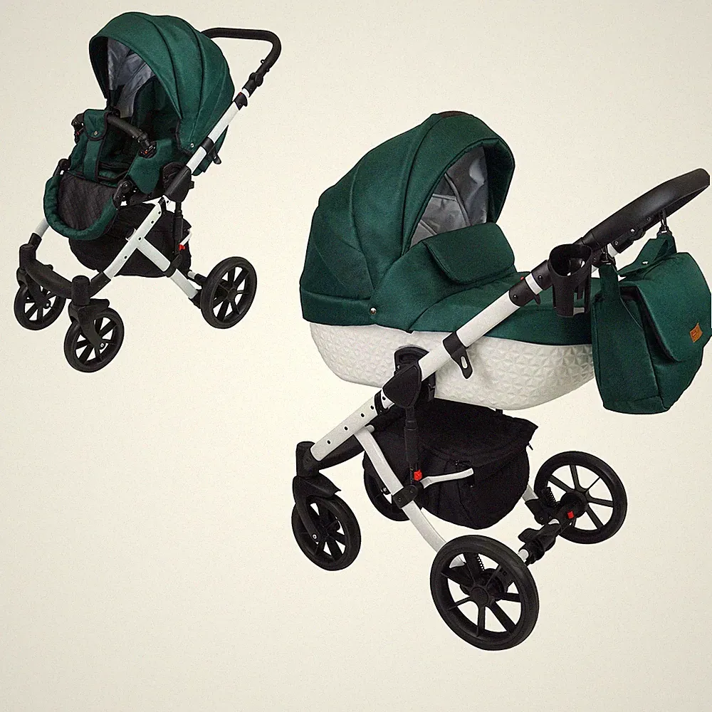 Velora 3in1 Moderner Kombi-Kinderwagen – Babywanne, Sportsitz, Autositz
