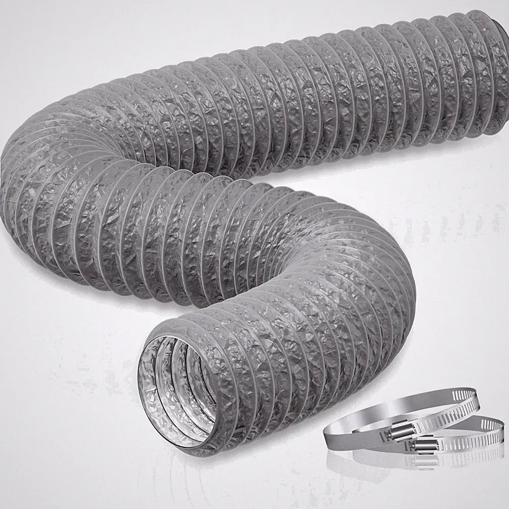 Ventilation Schlauch, flexible 150mm, PVC, PVC, Aluminum, 5m, Heizungsrohr