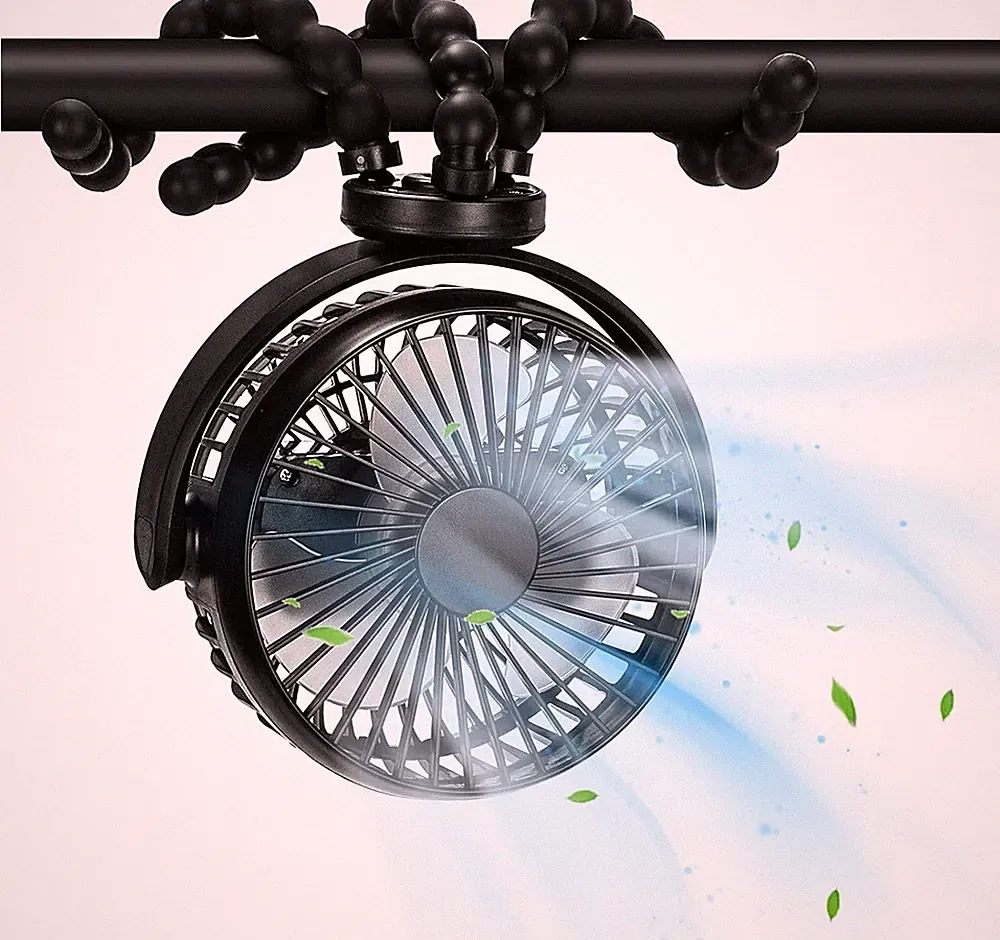 Ventilator Kinderwagen Baby, 20H 3 Geschwindigkeitsstufen 360°Drehbare