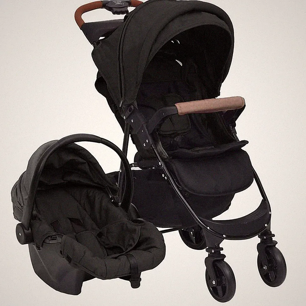 vidaXL 3-in-1 Kinderwagen, Anthrazit, Stahl