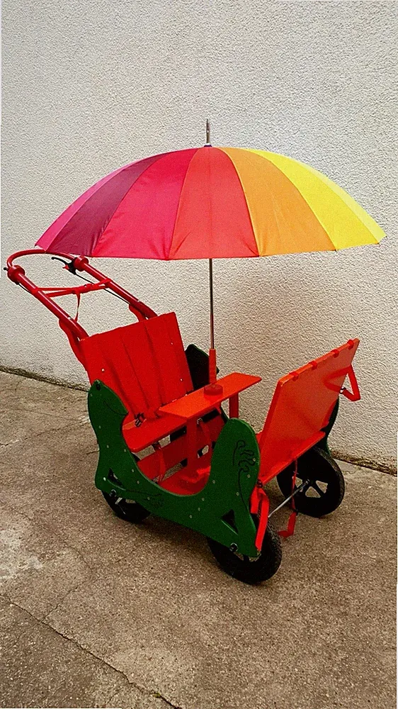 Viersitzer Krippenwagen „Frosch“ aus Massivem Holz