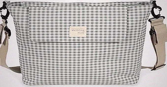 WALKING MUM I LOVE VICHY WICKELTASCHE GRÜN 42x36x13CM BABYTASCHE KINDERWAGEN ORG