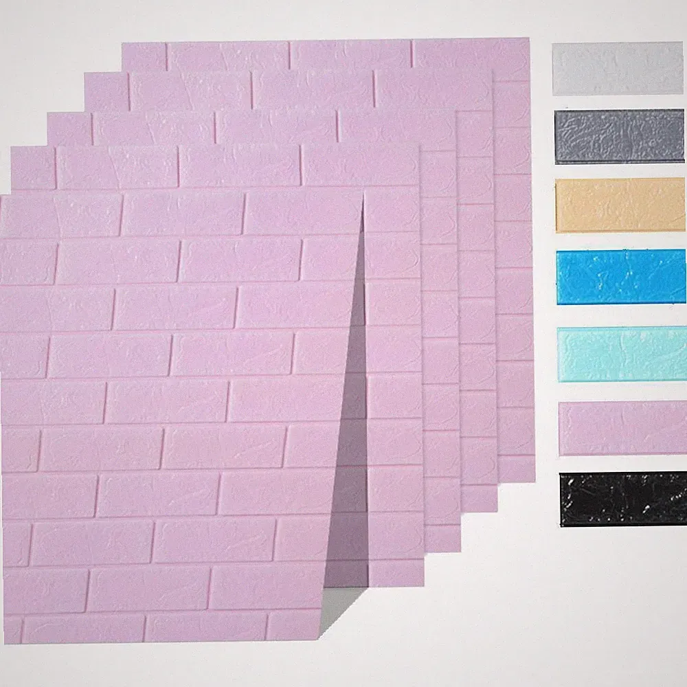 Wandpaneel 3D Selbstklebend Wandverkleidung Ziegel-, Samtoptik versch. Varianten