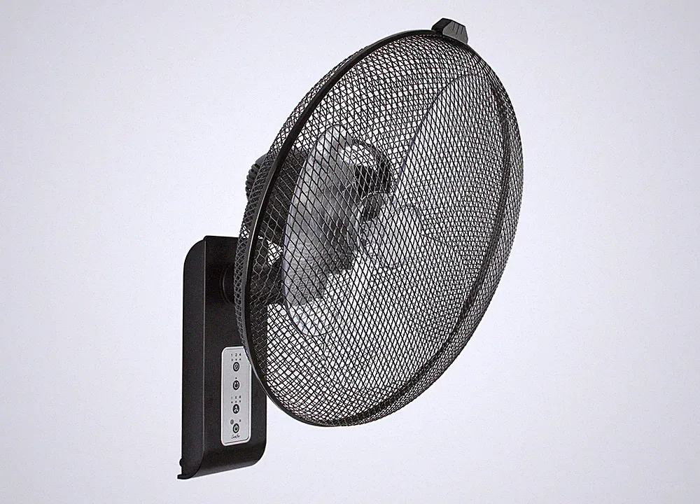 Wandventilator mit Fernbedienung Greyhound Wandlüfter mit Oszillation Anthrazit