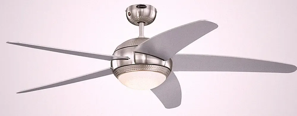 Westinghouse Deckenventilator mit LED Lampe und Fernbedienung Bendan Silber matt