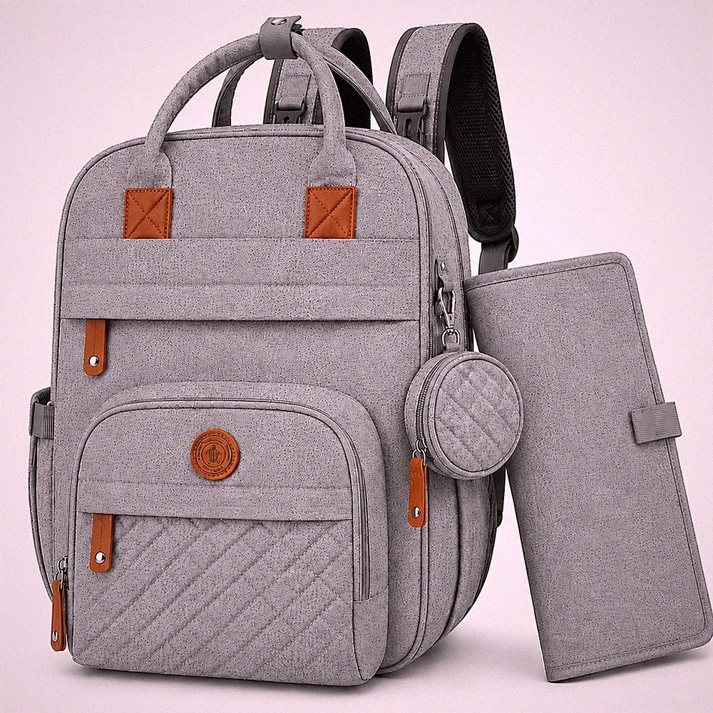 wickeltasche kinderwagen grau