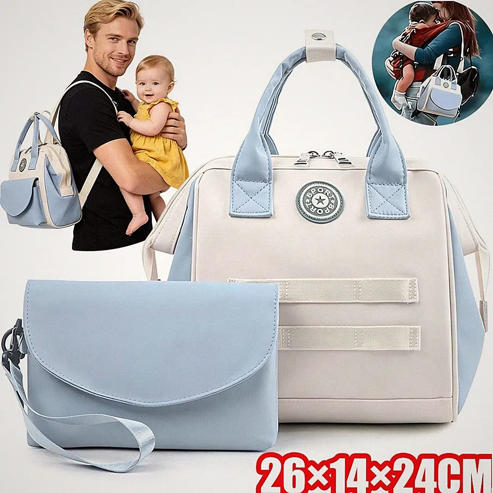 wickeltasche kinderwagen blau