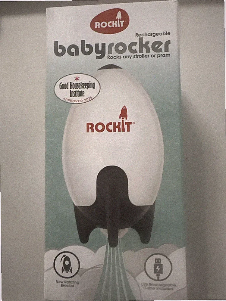 Wiederaufladbare Rockit Wippe. Schaukelt jeden Kinderwagen oder Buggy. Baby Einschlafhilfe ❤️🎁👶