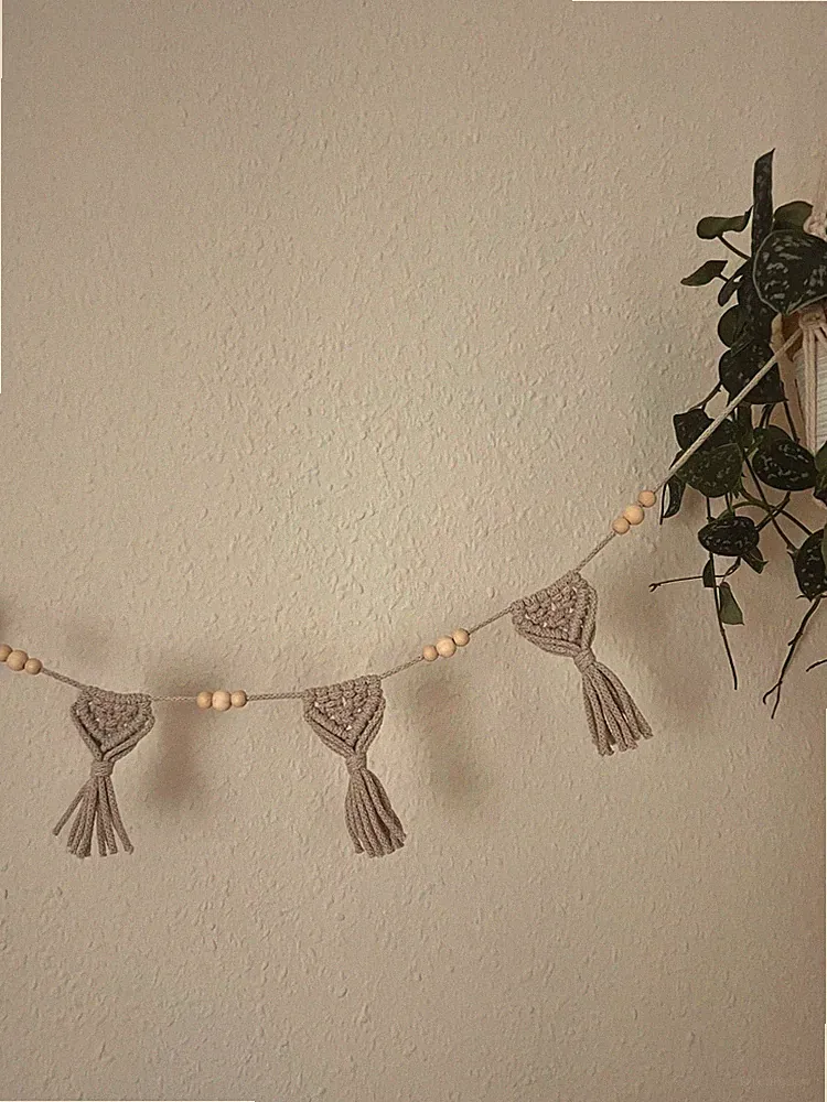 Wimpelkette Girlande Wimpel Makramee Boho Camper Van Wohnwagen Kinderzimmer