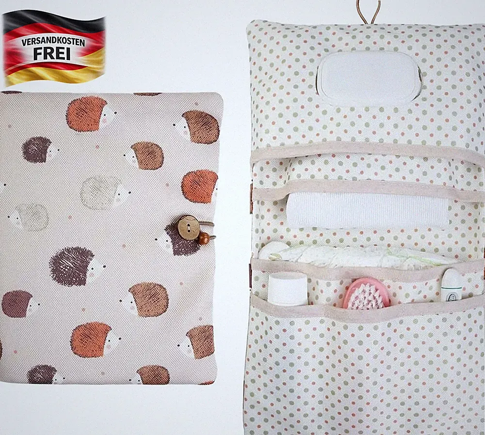 Windeltasche Kinderwagen Organizer Wickeltasche 2in1 für unterwegs