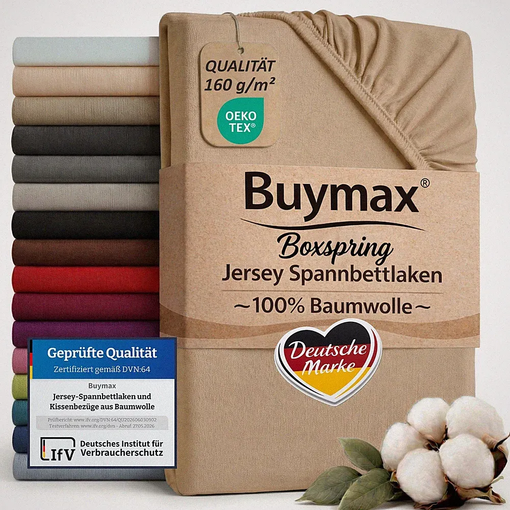 XL Spannbettlaken Wasserbett Boxspringbett Jersey Spannbetttuch Laken BUYMAX