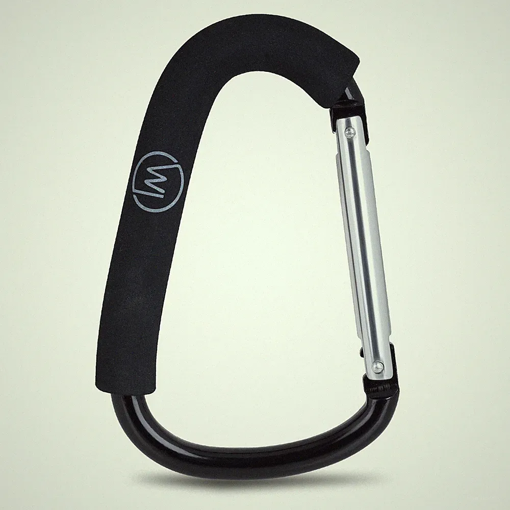 XXL Karabiner für Kinderwagen, Haken für Wickeltasche, Einkaufshaken für Buggy