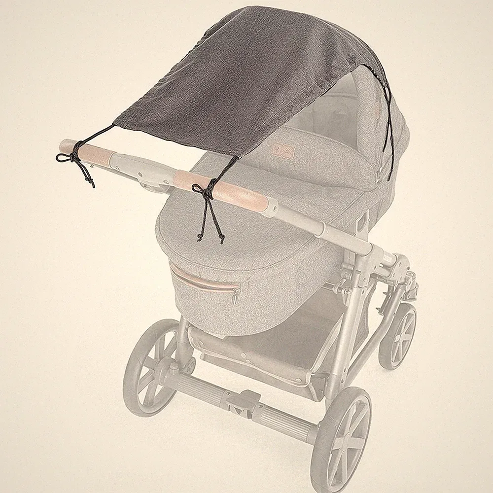 Zamboo Universal Sonnensegel DELUX/UV Schutz 50+/Kinderwagen/Melange Grau