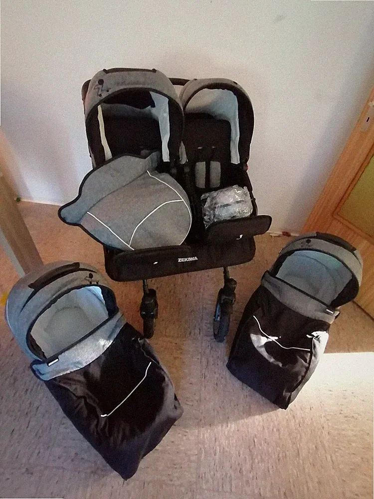 Leder Geschwisterwagen