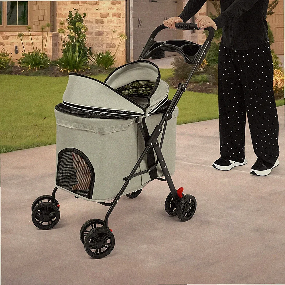 Zusammenklappbarer Hunde Kinderwagen Haustiere Katzenkinderwagen Haustier 12.5kg