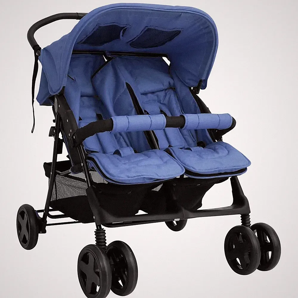 Zwillingskinderwagen Geschwisterwagen Kinderwagen Buggy Kinder Baby Stahl DE