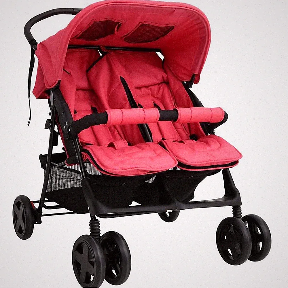 Zwillingskinderwagen Geschwisterwagen Kinderwagen Buggy Kinder Baby Stahl DE