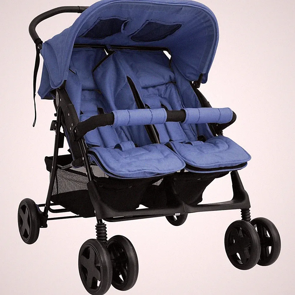 Blau Geschwisterwagen
