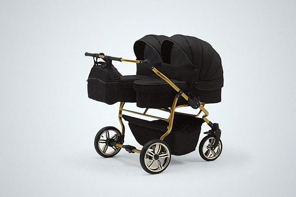 ZWILLINGSWAGEN + 2 x AUTOSITZE ISOFIX + ADAPTER 3 in 1 - KINDERWAGEN 33 FARBEN