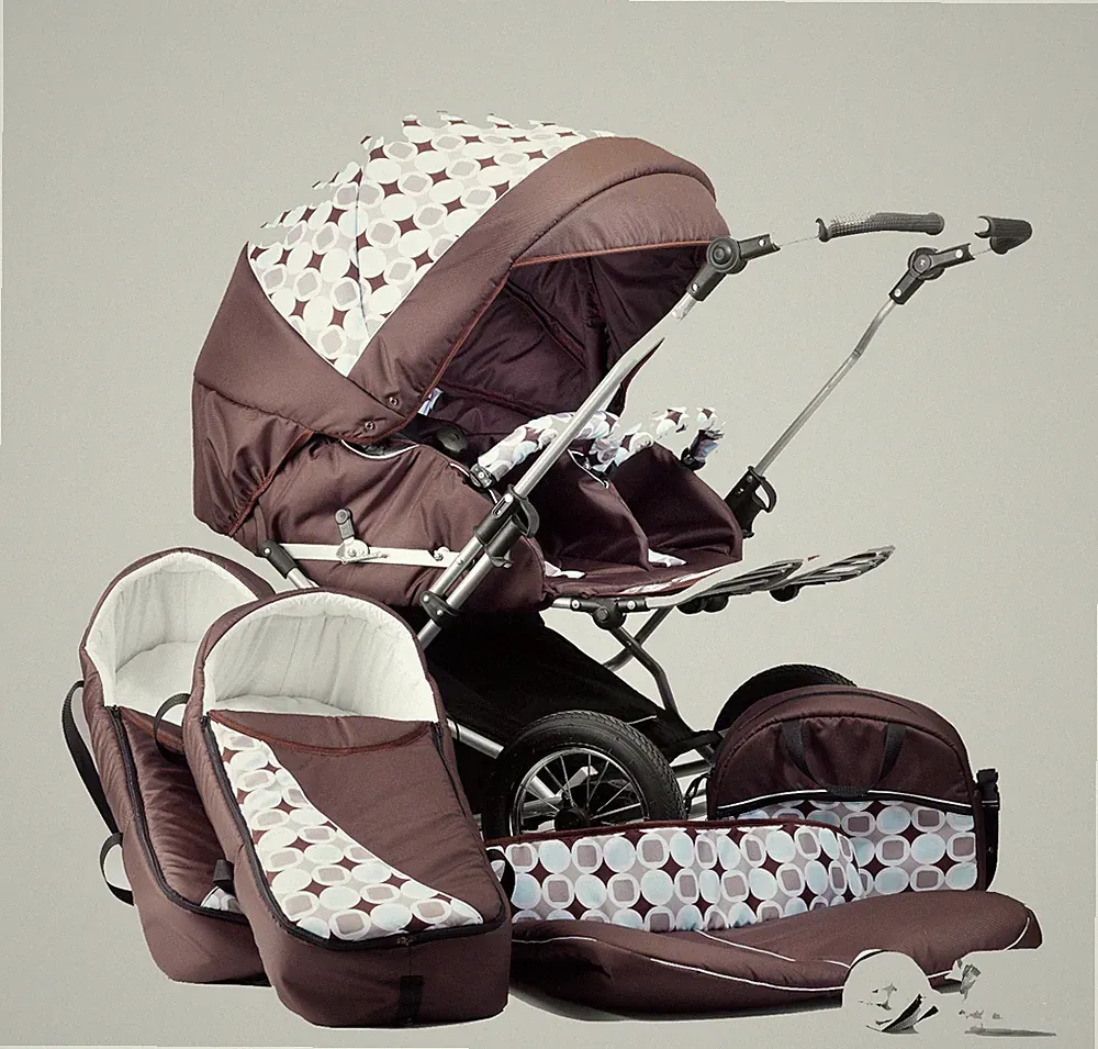 ZWILLINGSWAGEN DUET - 65 FARBEN - BUGGY & KINDERWAGEN 2 in 1