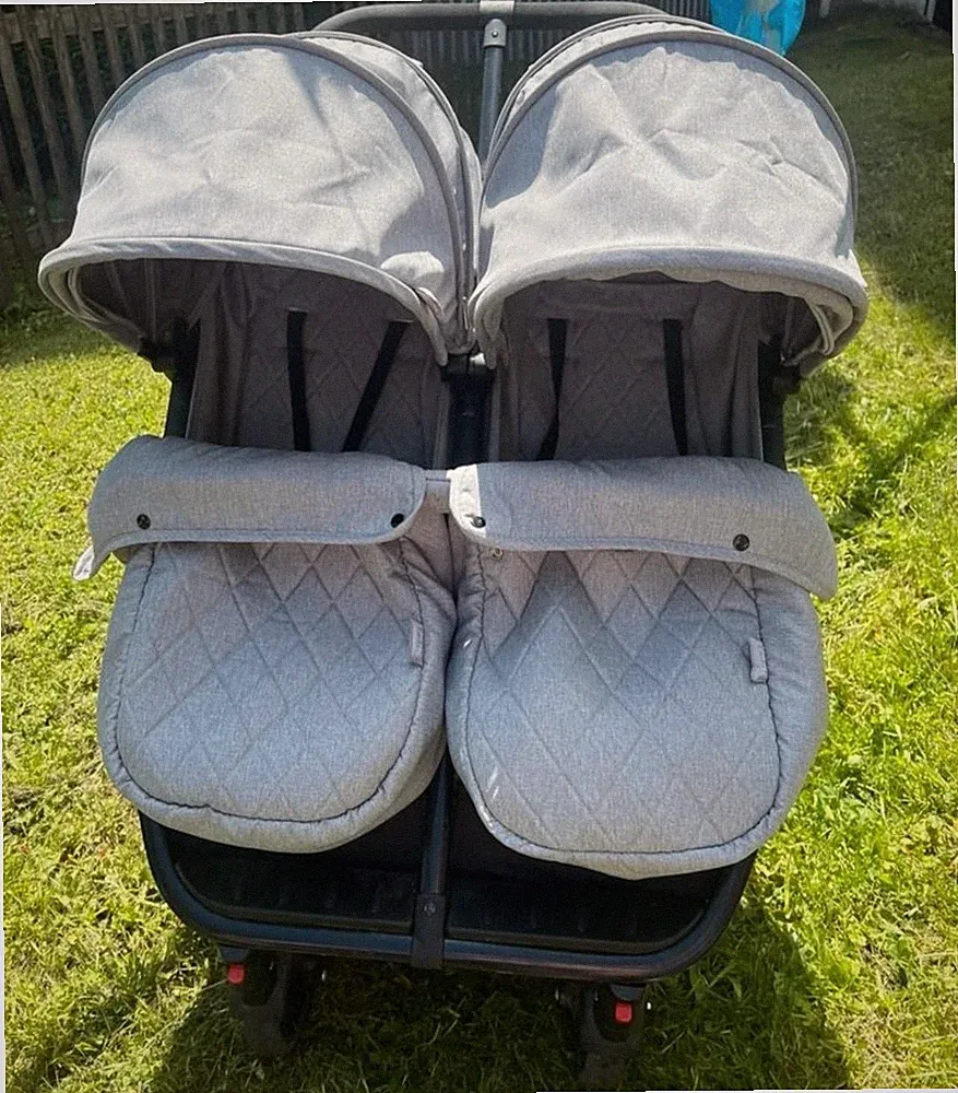 Zwillingswagen Zwilling Geschwister Buggy Kinderwagen